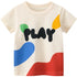 Summer girls short sleeve graffiti